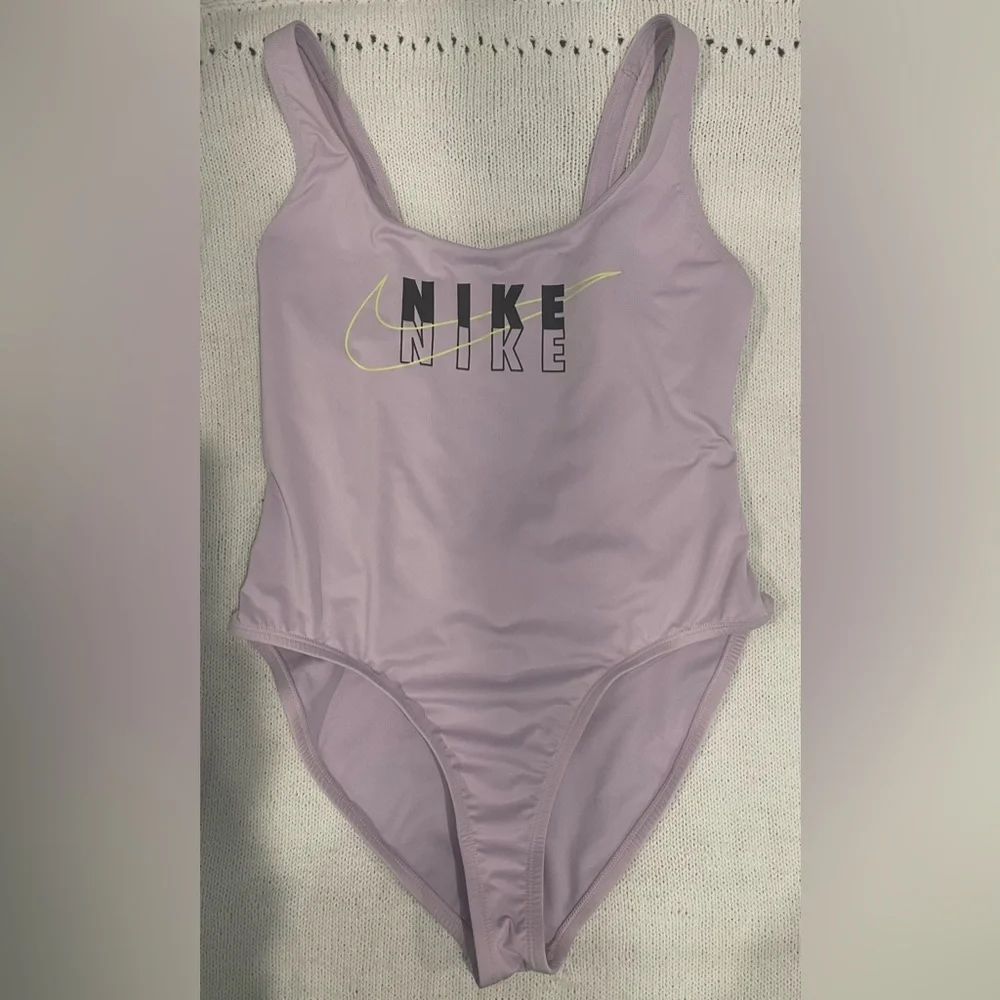 Nike Icon lilac logo One-Piece Swimsuit women’s large - Picture 5 of 11